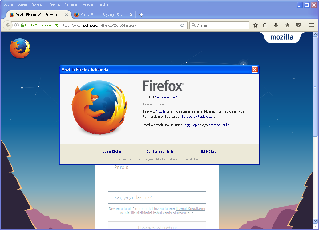 Mozilla Firefox 50.1.0 Final | Adguard | EN-TR | Katılımsız