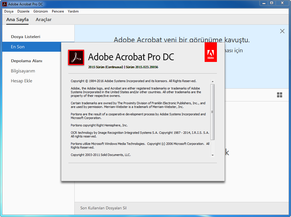 Adobe Acrobat Pro DC 2015.023.20056 Final | Katılımsız