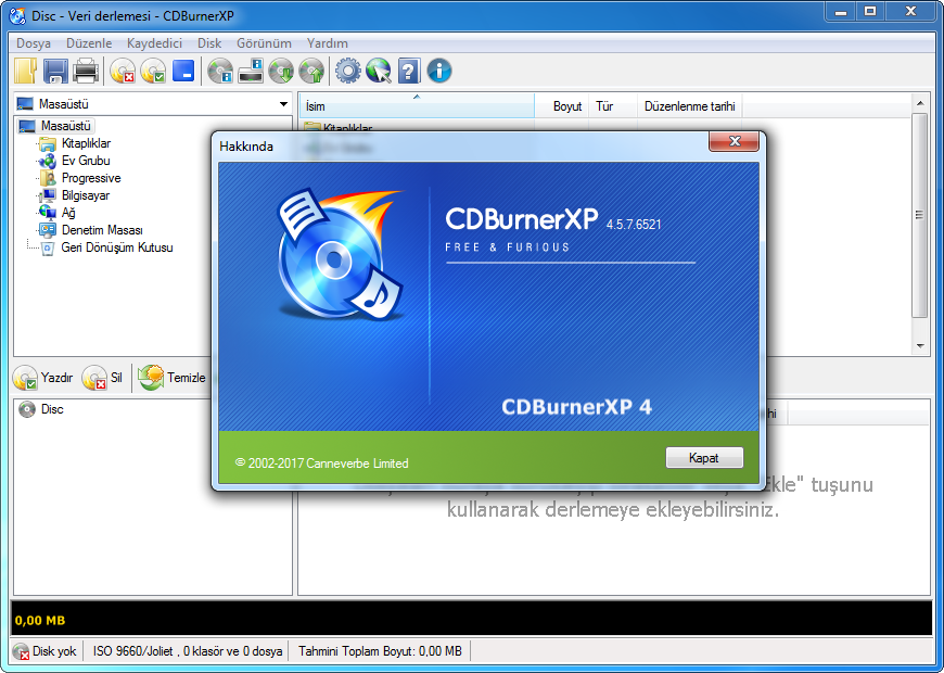 CDBurnerXP 4.5.7.6623 Final | Katılımsız