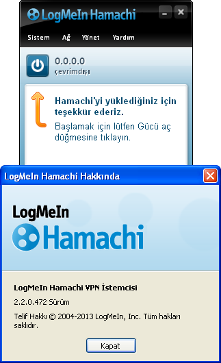 Hamachi 2.2.0.472 Final | Katılımsız