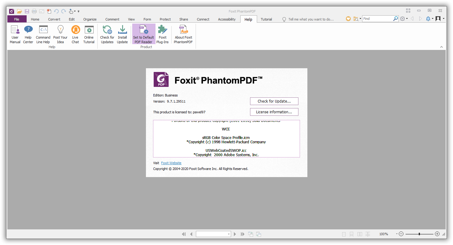 Foxit PhantomPDF Business 9.7.1.29511 | Katılımsız