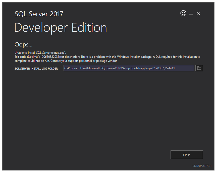 Ошибка developer error standoff. SQL Server 2019 Setup. Developer Error. SQL Server 2019 developer ограничения. Developer Error перевод.