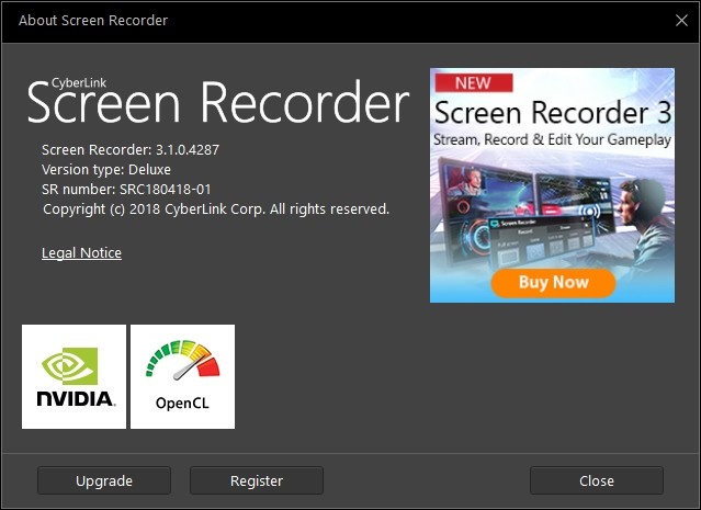 download the new version CyberLink Screen Recorder Deluxe 4.3.1.27955