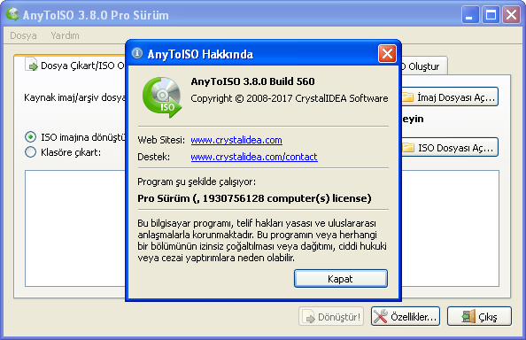 AnyToISO Professional 3.8.0 Build 560 | Katılımsız