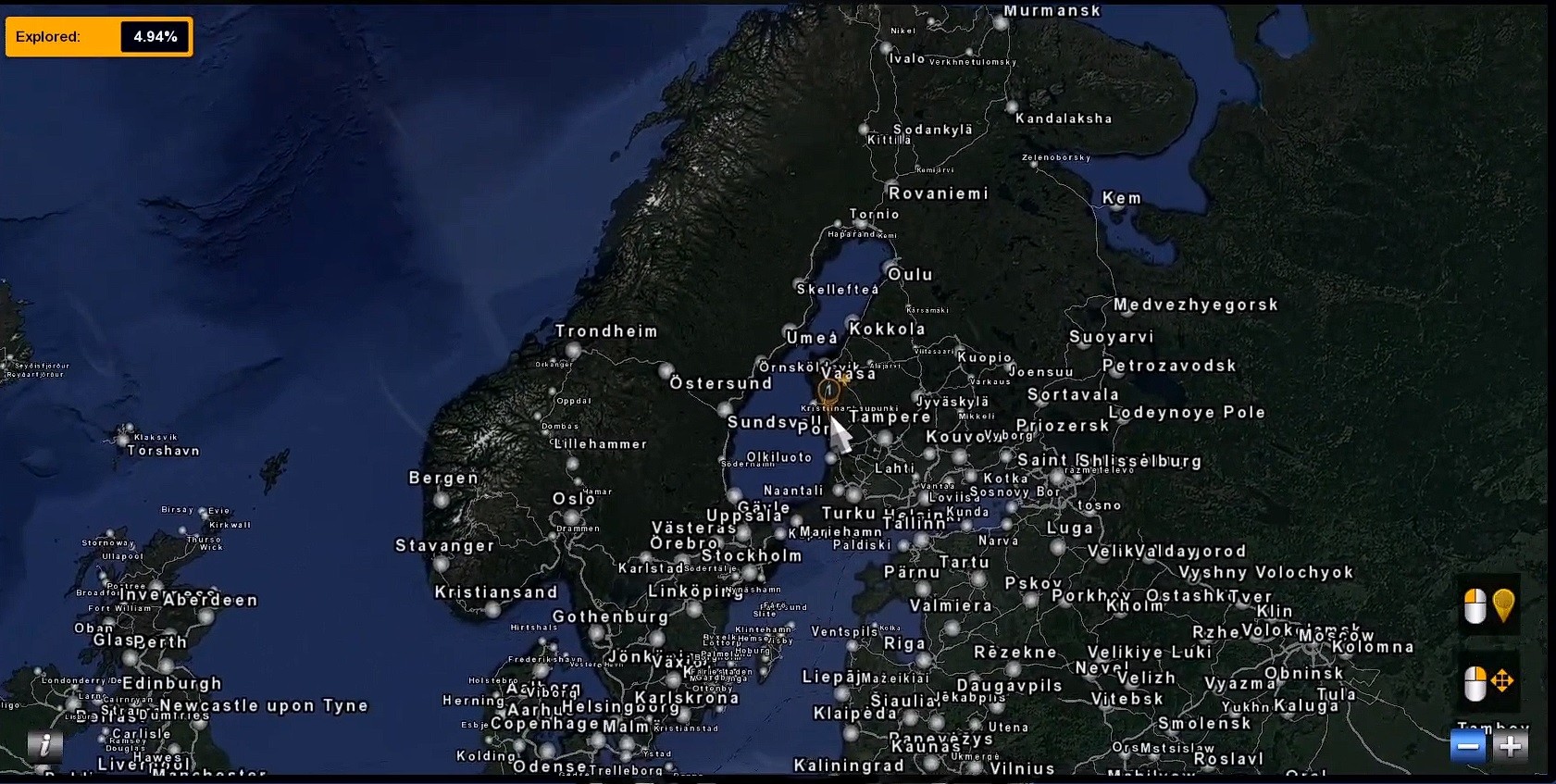 Карта фьорды арк