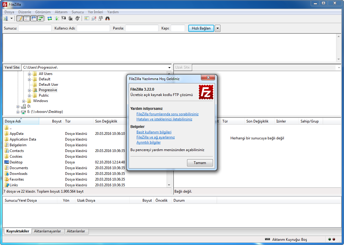 FileZilla 3.22.0 Final | Katılımsız