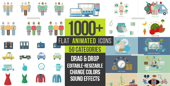 Videohive Animated Icons 1000+ - After Effects Project