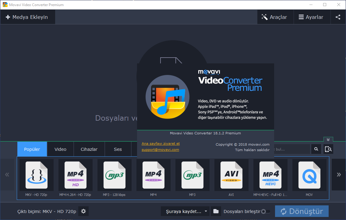 Movavi Video Converter Premium 18.1.2 | Katılımsız