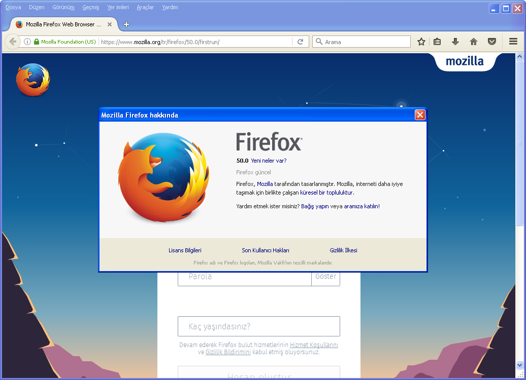 Mozilla Firefox 50 Final | Adguard | EN-TR | Katılımsız