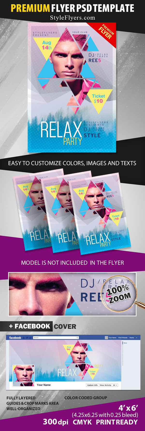 Relax Photoshop PSD Flyer Template