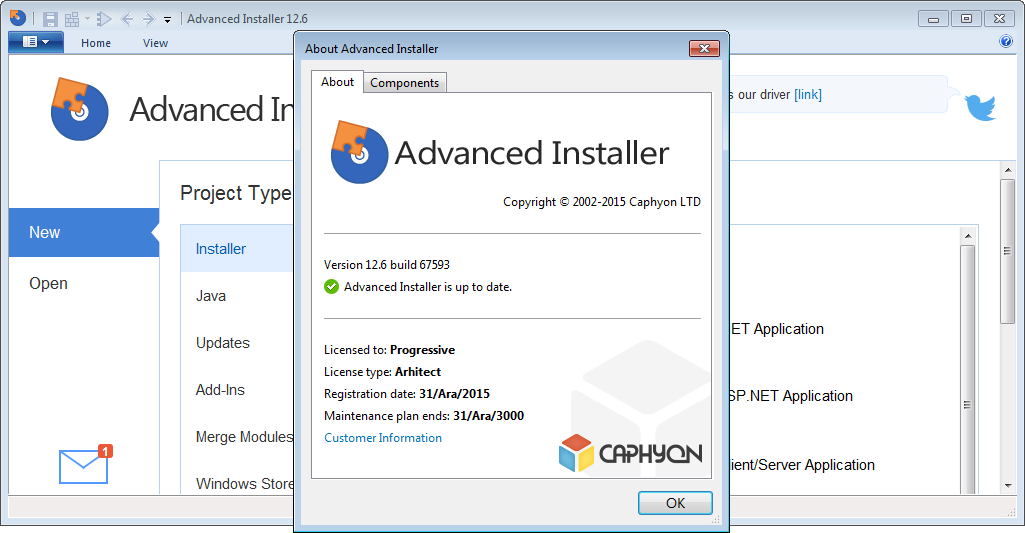 Advanced Installer Architect 12.6 Build 67593 | Katılımsız