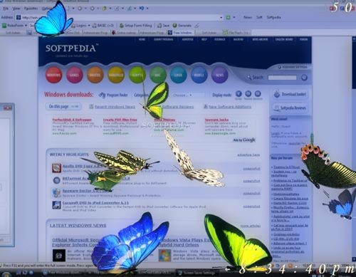 Desktop Butterflies 3D Screensaver v1.0 (Kelebekler Ekran Koruyucu)