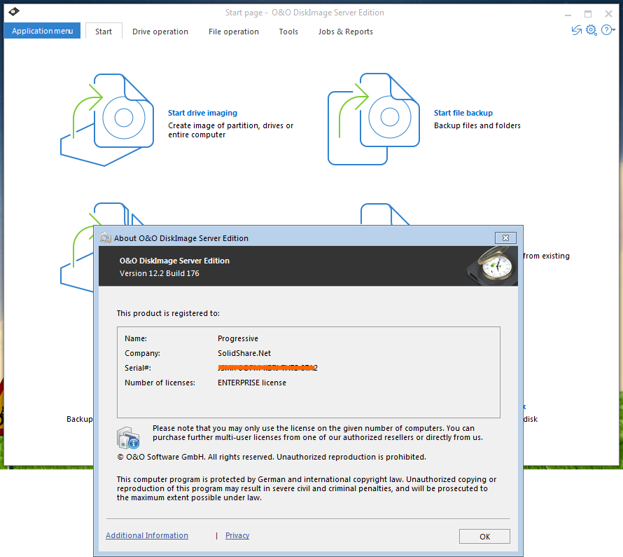 O&O DiskImage Server 12.2 Build 176 | Katılımsız