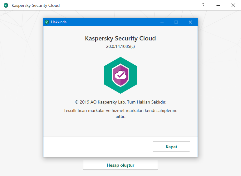 Kaspersky Cloud Security 20.0.14.1085 TR | Katılımsız