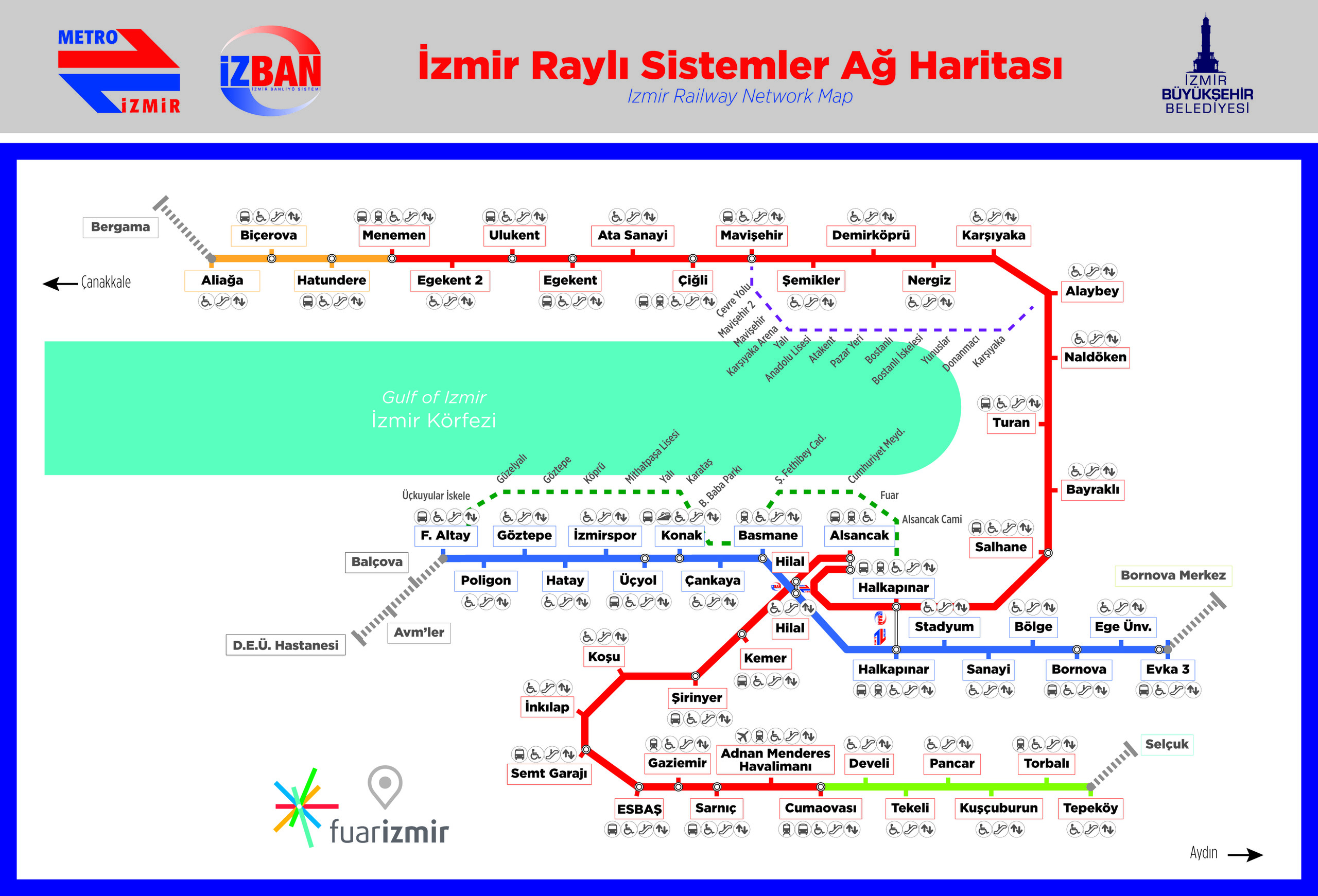 Схема метро измир