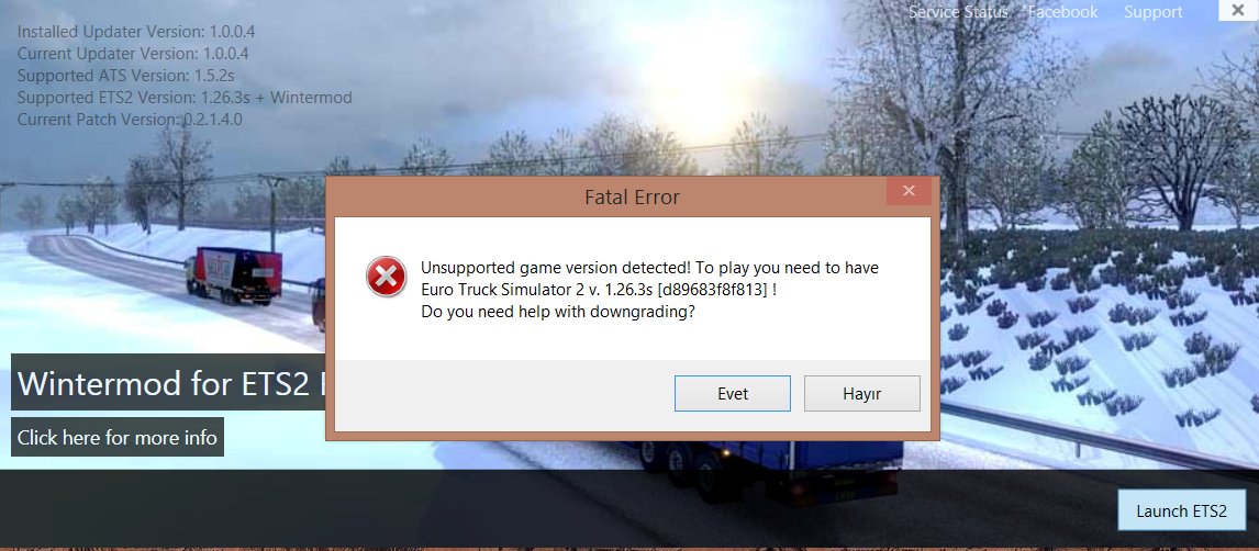 This version support. Ошибки етс 2. Ошибка Euro Truck Simulator. Ошибка в евро трек симулятор 2 0x5. Ошибка Fatal Error етс 2.