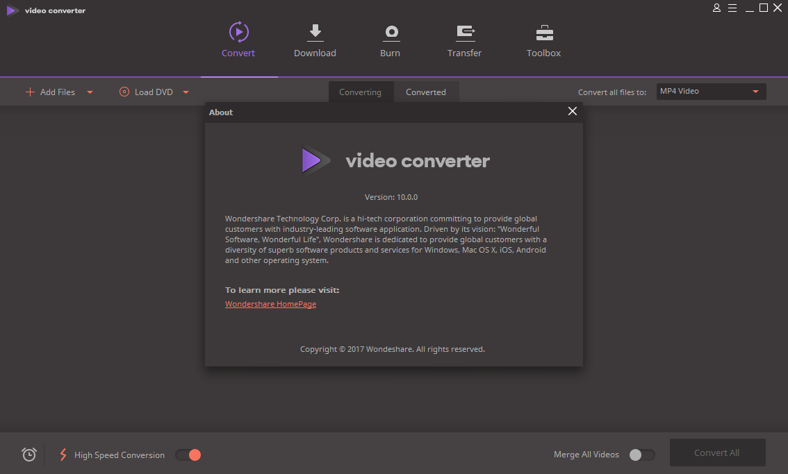 Wondershare Video Converter Ultimate 10.0.0.42 | Katılımsız