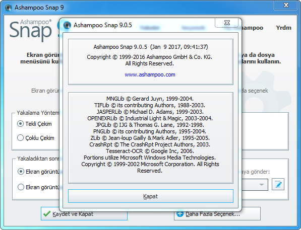 Ashampoo Snap 9.0.5 Final | Katılımsız