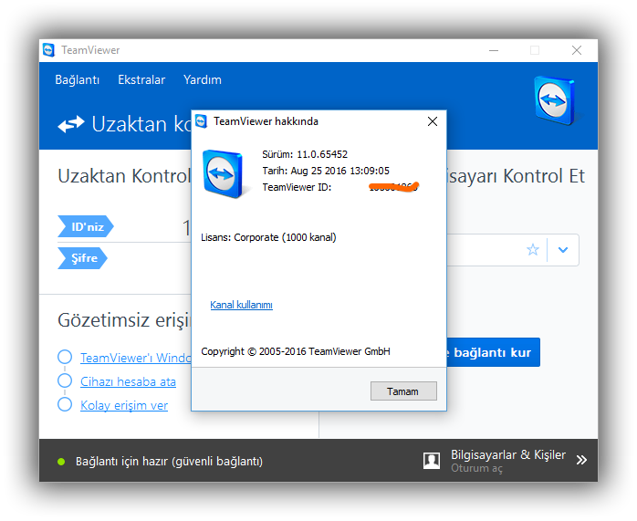 TeamViewer Corporate 11.0.65452 Final | Katılımsız