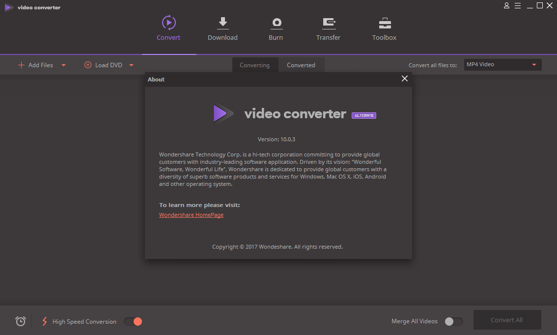 Wondershare Video Converter Ultimate 10.0.3.69 | Katılımsız