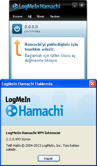 Hamachi 2.2.0.493 Final | Katılımsız