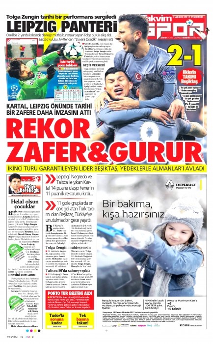 7 Aralık 2017 Tarihli Takvim