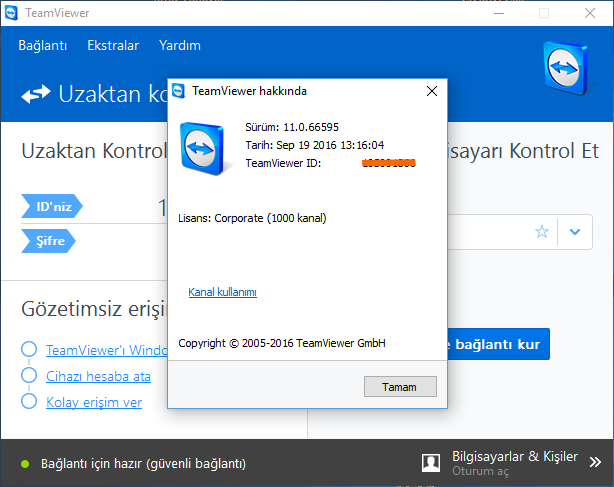 TeamViewer Corporate 11.0.66595 Final | Katılımsız