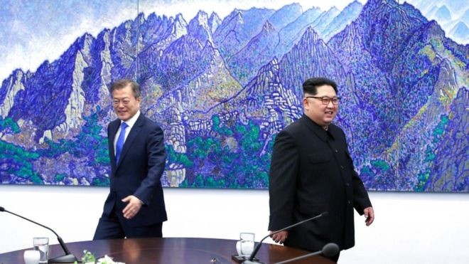Güney Kore ile Kuzey Kore'nin Kim Jong-un 'yeni tarihi' sözü verdi Pl98N9