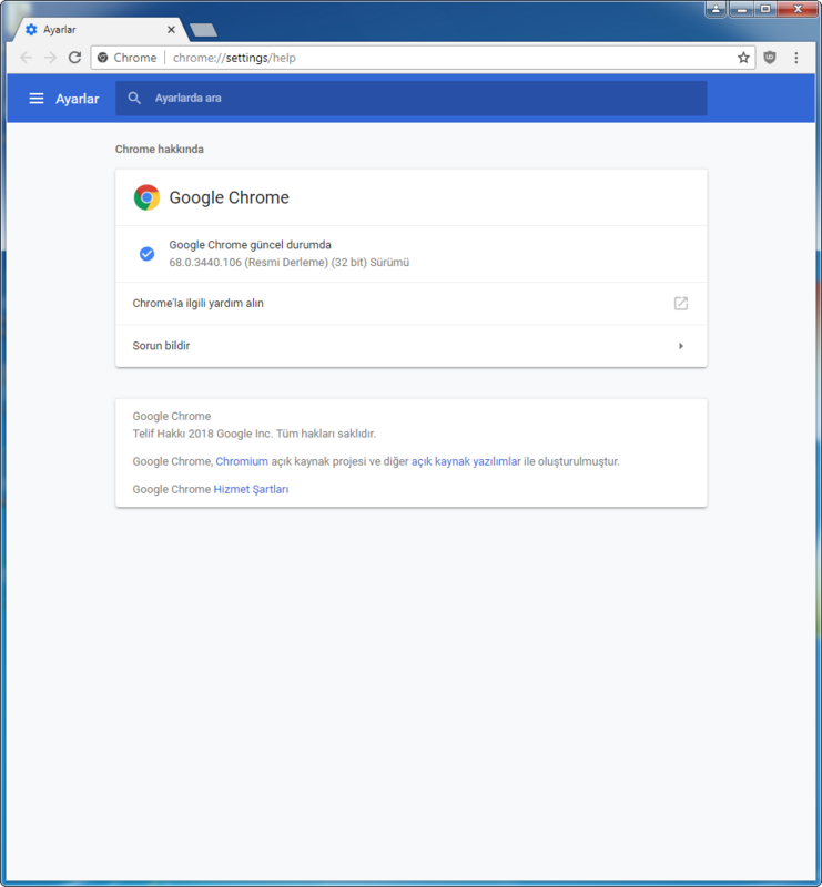 Google Chrome 69.0.3497.92 | uBlock Origin | Katılımsız