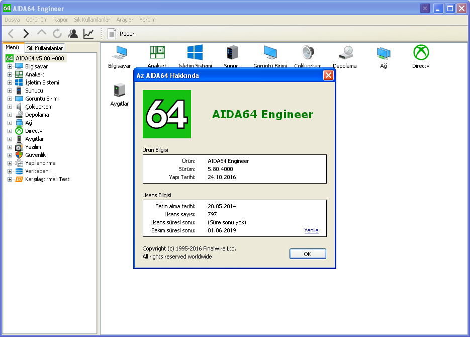 AIDA64 Engineer Edition 5.80.4000 Final | Katılımsız