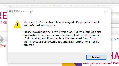ıdm hatası