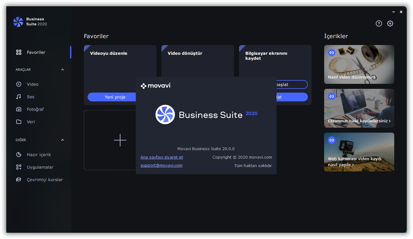 Movavi Business Suite 20.0.0 | Katılımsız