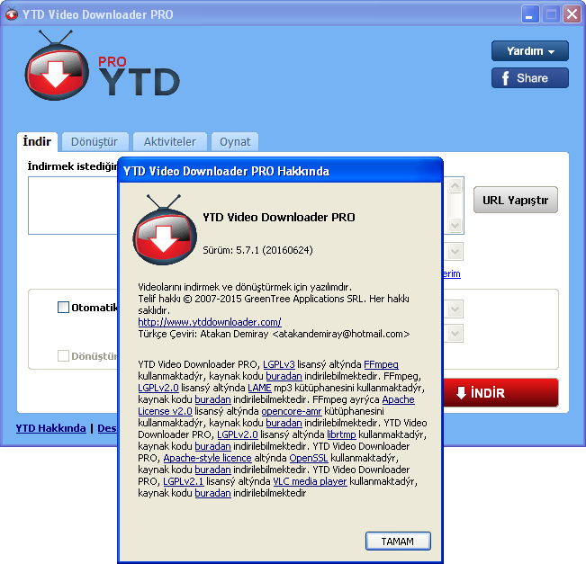 YouTube Downloader (YTD) Pro 5.7.1.0 | ML-TR | Katılımsız