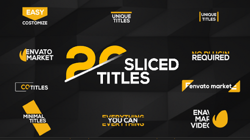 20 Sliced Titles Pack - Project for After Effects - Videohive