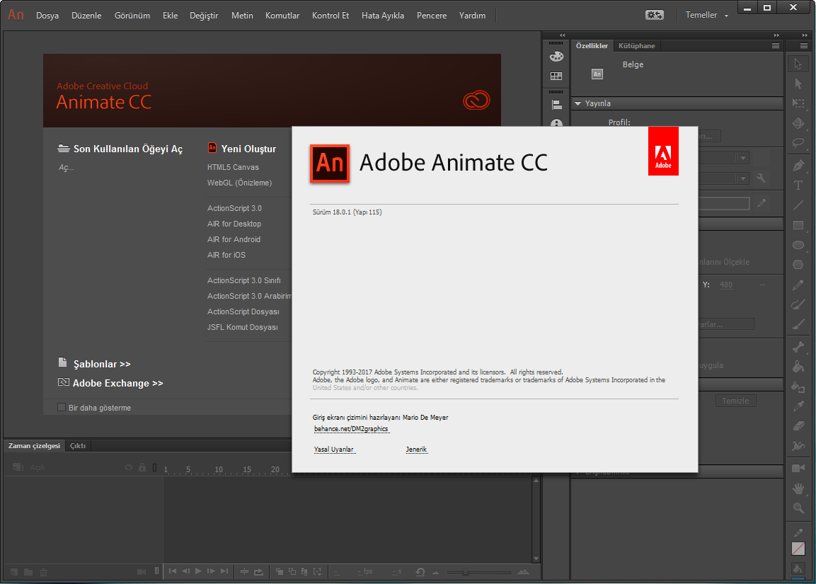 Adobe Animate CC 2018 18.0.1.115 (x64) | Katılımsız