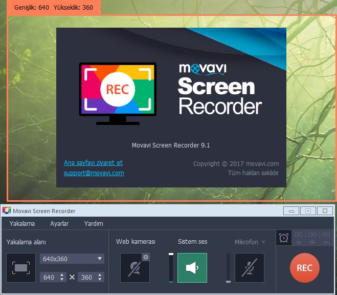 Movavi Screen Recorder 9.1 | Katılımsız