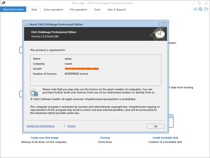 O&O DiskImage Professional 12.0 Build 109 | Katılımsız