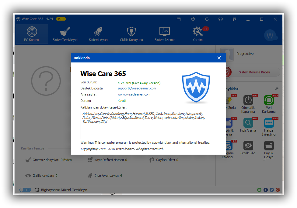 WiseCare365 Pro 4.24.409 Final | Katılımsız