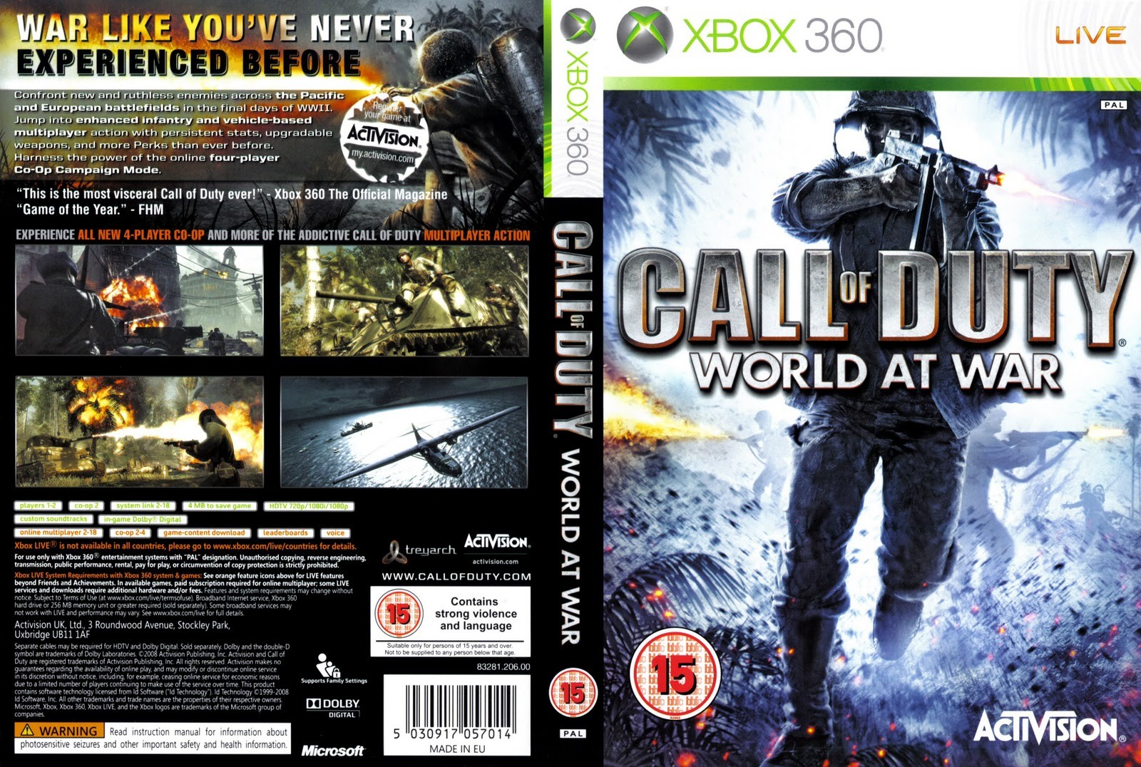 xbox 360 call of duty world at war