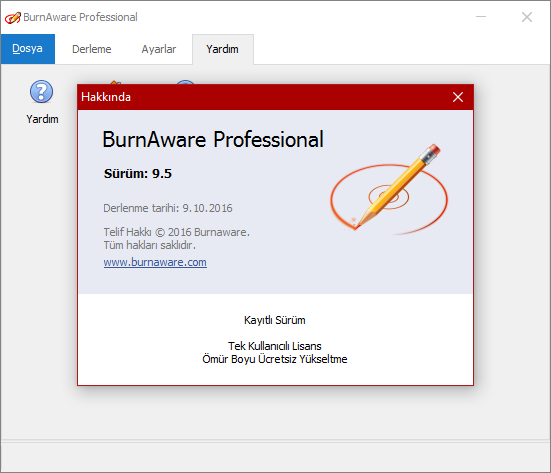 BurnAware Professional 9.5 | Katılımsız