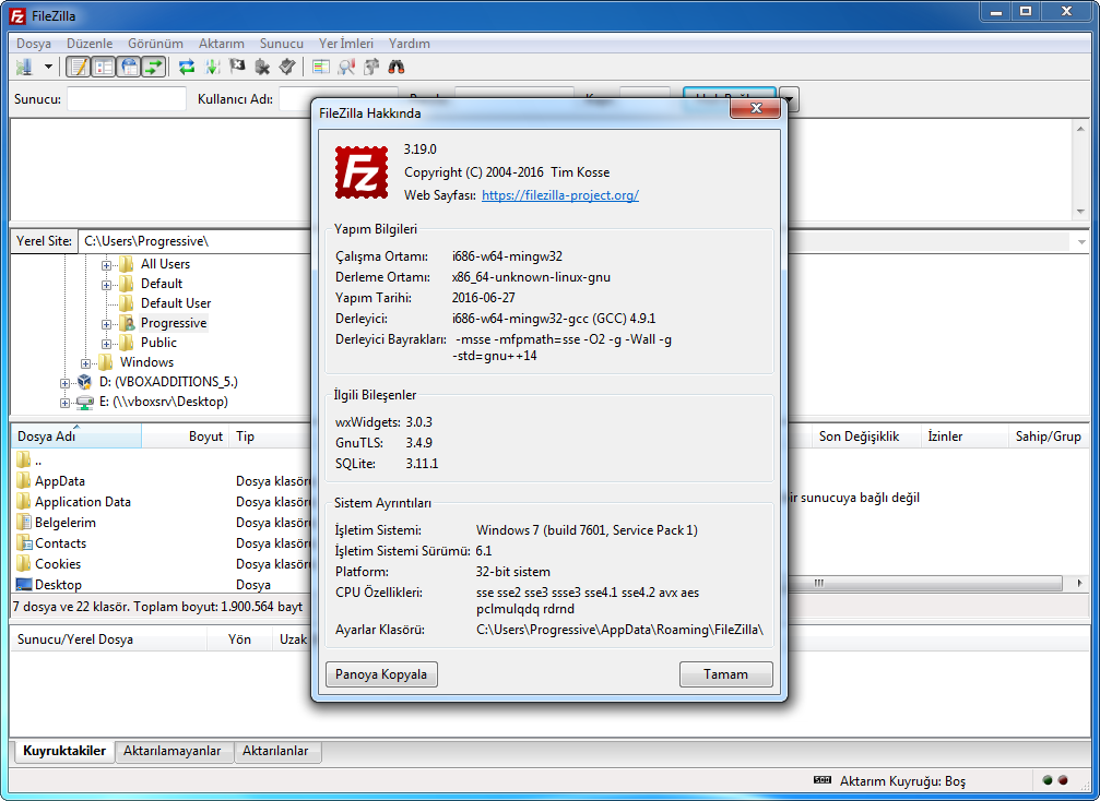 FileZilla 3.19.0 Final | Katılımsız