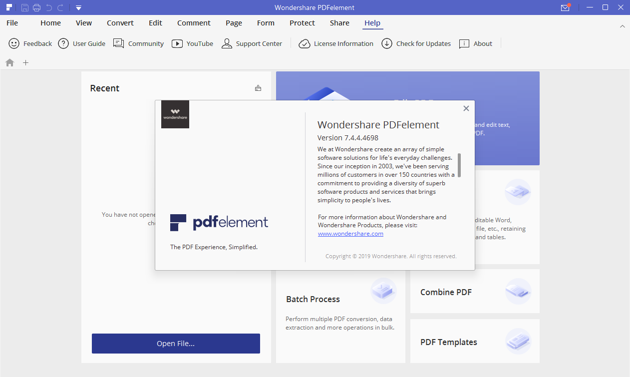 Wondershare PDFelement 7.4.4.4698 | Katılımsız