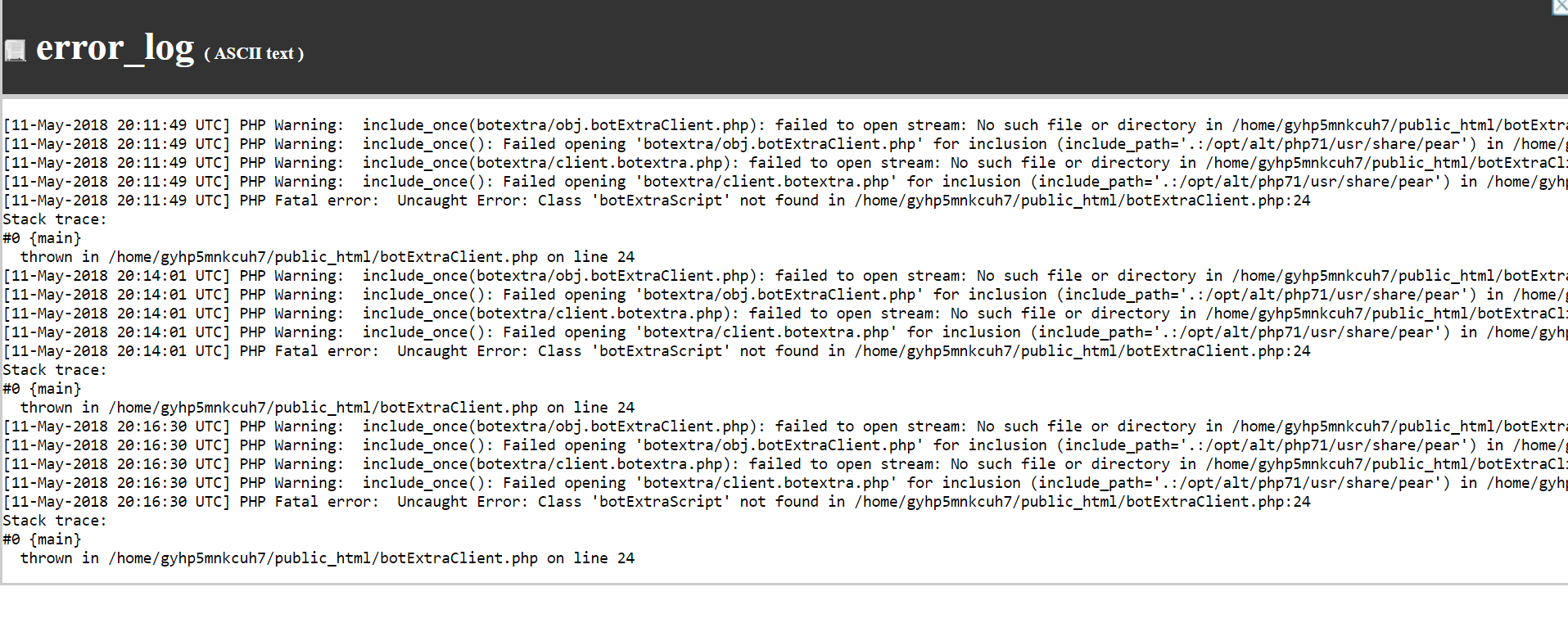 Fatal error php failed. Логи ошибок. Php Error log. Ошибки сервера логи. Лог ошибки пример.