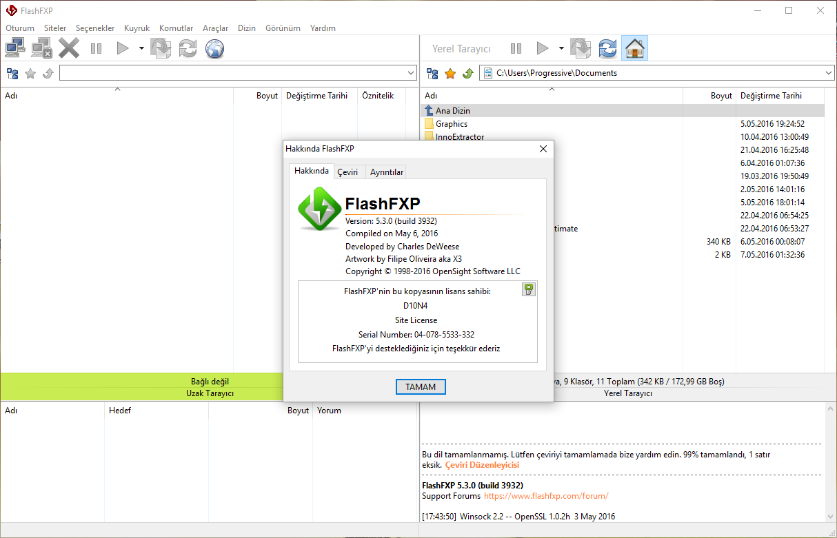 FlashFXP 5.3.0 Build 3932 | Katılımsız