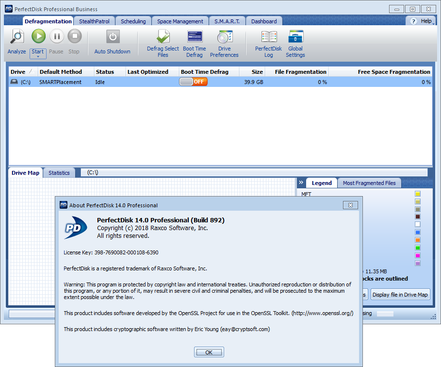 PerfectDisk Professional Business 14.0 Build 892 | Katılımsız