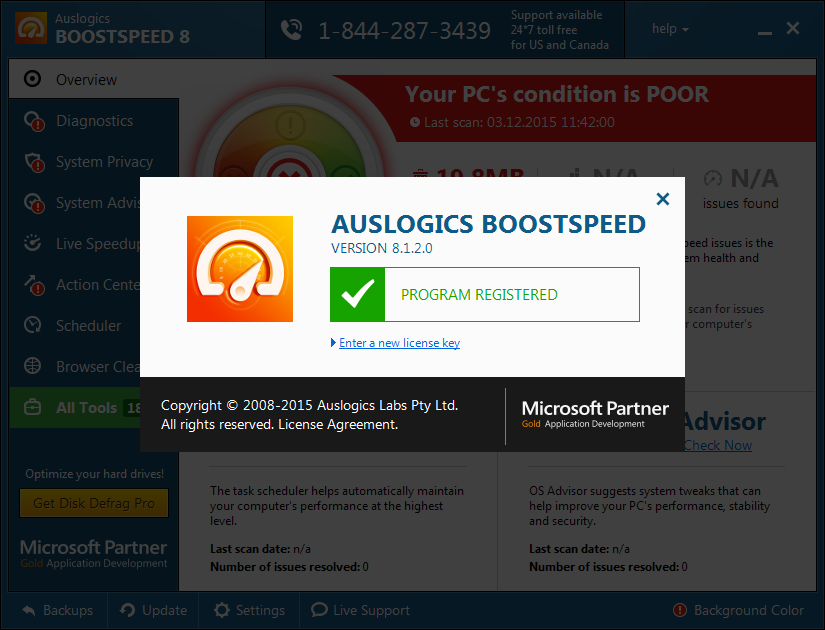 Auslogics BoostSpeed Premium 8.1.2.0 | Katılımsız