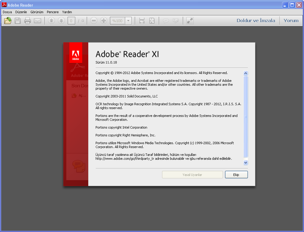 Adobe Reader XI 11.0.18 Final TR | Katılımsız