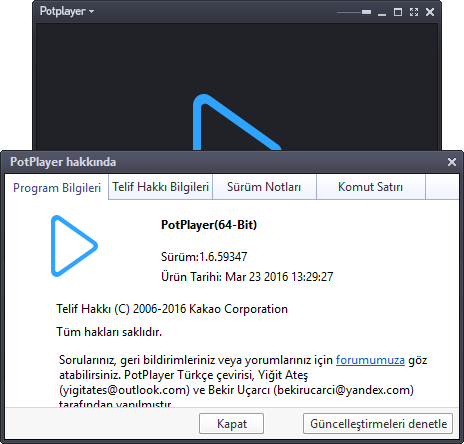 Daum PotPlayer 1.6.59347 Final | OpenCodec | Katılımsız