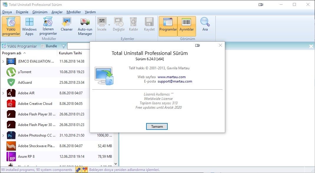 download the new version Total Uninstall Professional 7.5.0.655