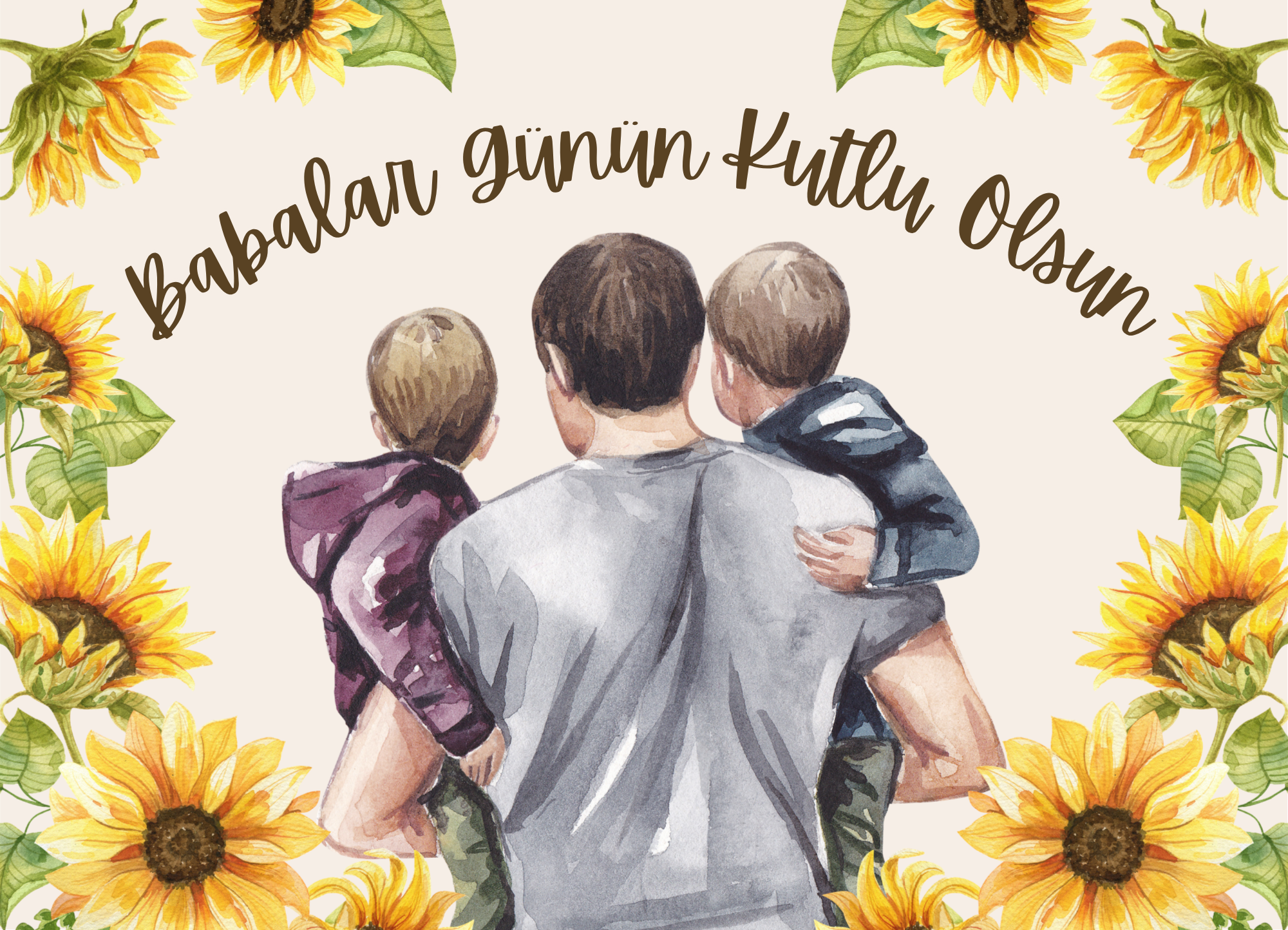 babalar günü kartpostal